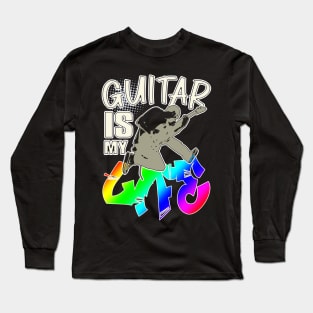 Guitar is my Life: Rock Leap Harmony Long Sleeve T-Shirt